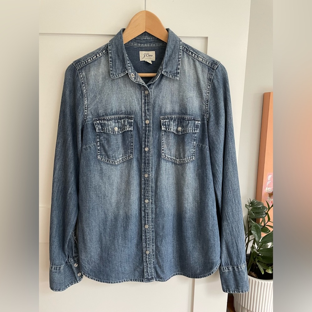 Jcrew denim shirt.